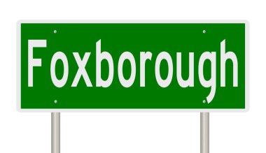 İşaretli yeşil 3D otoyol 