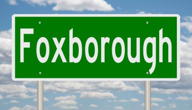 İşaretli yeşil 3D otoyol 