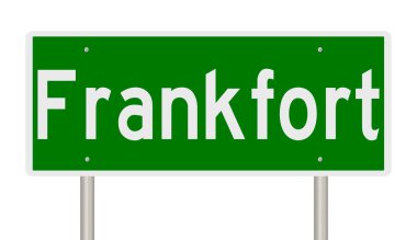 İşaretli yeşil 3D otoyol 