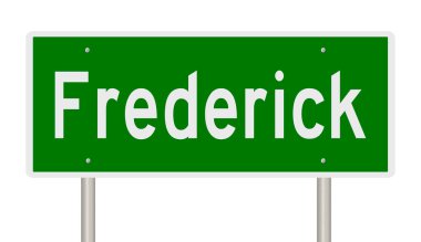 İşaretli yeşil 3D otoyol 