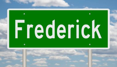 İşaretli yeşil 3D otoyol 