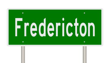 İşaretli yeşil 3D otoyol 