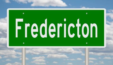 İşaretli yeşil 3D otoyol 