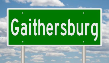 Georgia için yeşil 3D otoyol tabelası