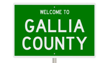 İşaretli yeşil 3D otoyol