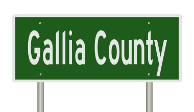 İşaretli yeşil 3D otoyol