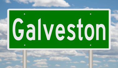 İşaretli yeşil 3D otoyol