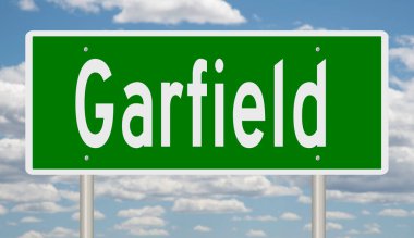 İşaretli yeşil 3D otoyol