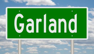 İşaretli yeşil 3D otoyol