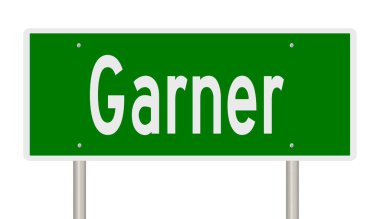 İşaretli yeşil 3D otoyol