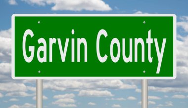 İşaretli yeşil 3D otoyol