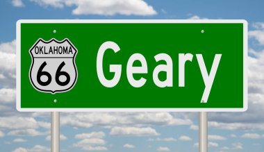 İşaretli yeşil 3D otoyol