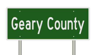 İşaretli yeşil 3D otoyol