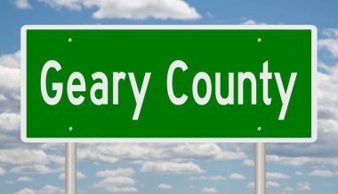 İşaretli yeşil 3D otoyol