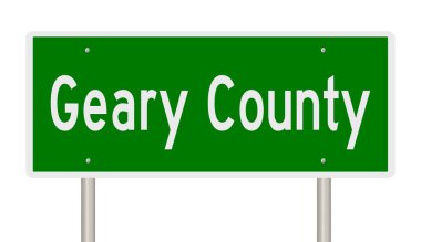 İşaretli yeşil 3D otoyol