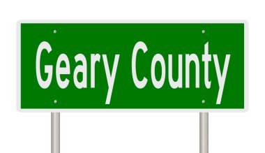 İşaretli yeşil 3D otoyol