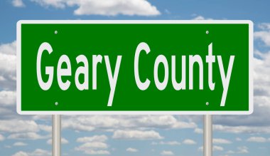 İşaretli yeşil 3D otoyol