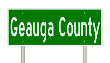 İşaretli yeşil 3D otoyol