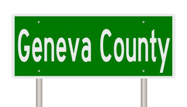 İşaretli yeşil 3D otoyol