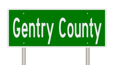 İşaretli yeşil 3D otoyol