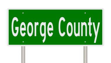 İşaretli yeşil 3D otoyol