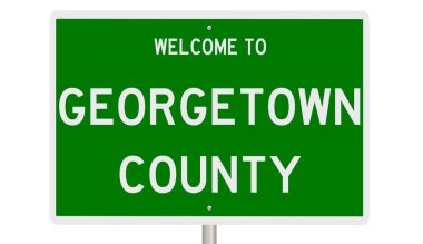 İşaretli yeşil 3D otoyol