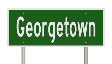 İşaretli yeşil 3D otoyol