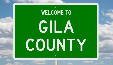 İşaretli yeşil 3D otoyol