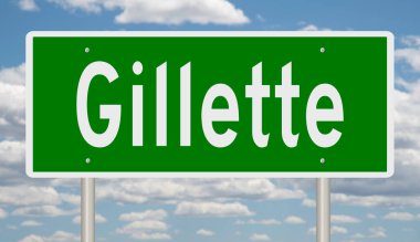 İşaretli yeşil 3D otoyol