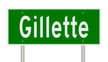 İşaretli yeşil 3D otoyol