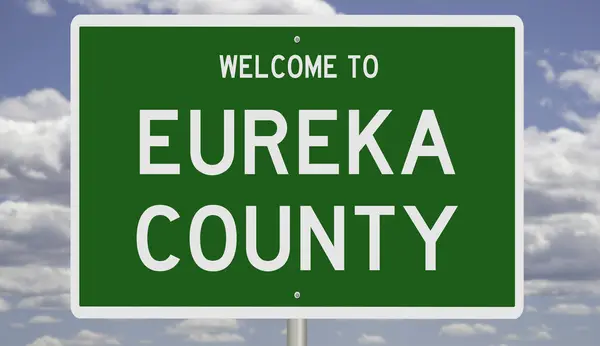Een Groen Wegwijzer Voor Eureka County — Stockfoto