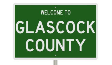 İşaretli yeşil 3D otoyol