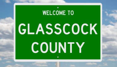 İşaretli yeşil 3D otoyol