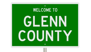 Yeşil 3D otoyol tabelasının çizimi