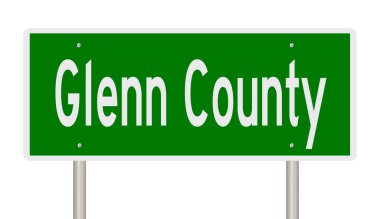 Yeşil 3D otoyol tabelasının çizimi