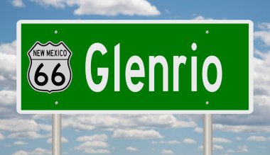 Yeşil 3D otoyol tabelasının çizimi