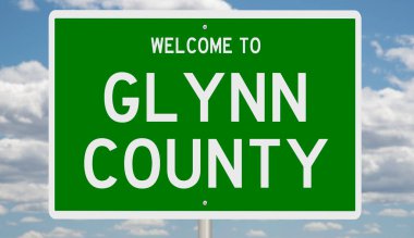 Yeşil 3D otoyol tabelasının çizimi