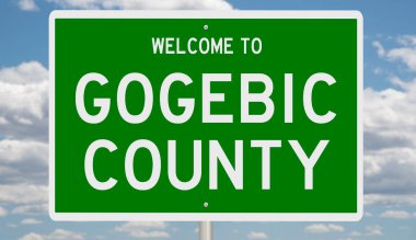 Yeşil 3D otoyol tabelasının çizimi