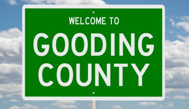 Yeşil 3D otoyol tabelasının çizimi