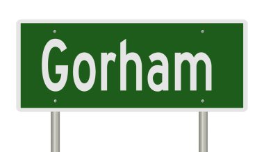 Yeşil 3D otoyol tabelasının çizimi