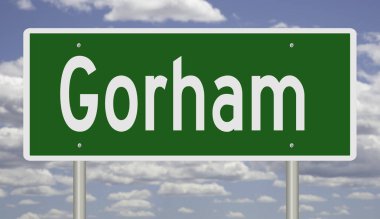 Yeşil 3D otoyol tabelasının çizimi