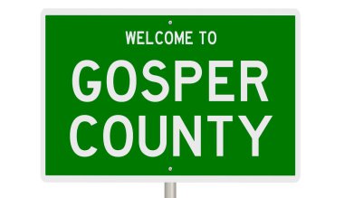 Yeşil 3D otoyol tabelasının çizimi