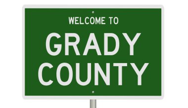 Yeşil 3D otoyol tabelasının çizimi