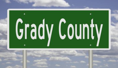 Yeşil 3D otoyol tabelasının çizimi