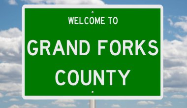 Yeşil 3D otoyol tabelasının çizimi