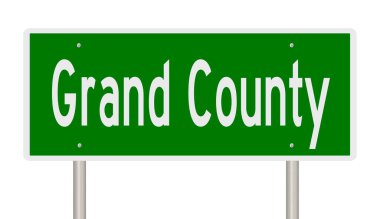 İşaretli yeşil 3D otoyol