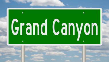 İşaretli yeşil 3D otoyol