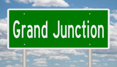 İşaretli yeşil 3D otoyol