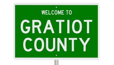 İşaretli yeşil 3D otoyol