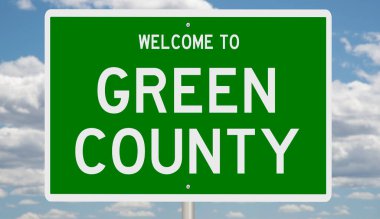 İşaretli yeşil 3D otoyol